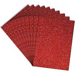 A4 Red GLITTER FOAM SHEET without Sticker